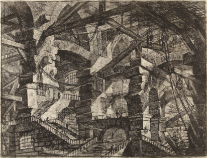 [Gravure “L'arc gotique” des “Prisons imaginaires” de Giovanni Battista Piranesi]