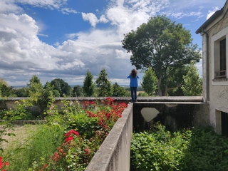 [Personne de dos prenant une photo devant un paysage]