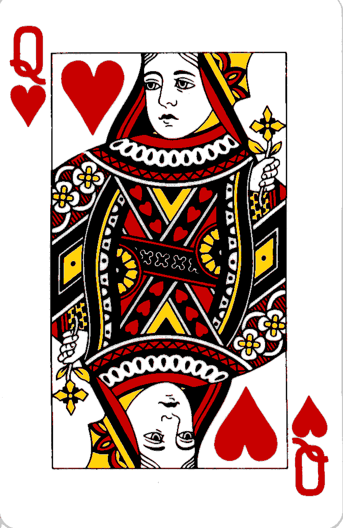 queen of hearts playing card