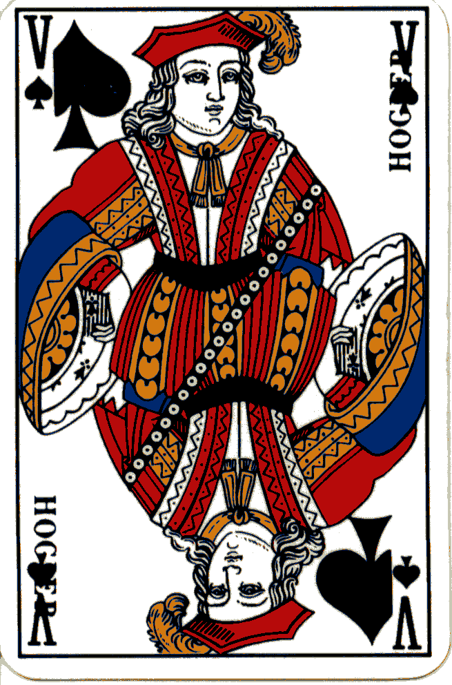 Jack of spades (French form) .