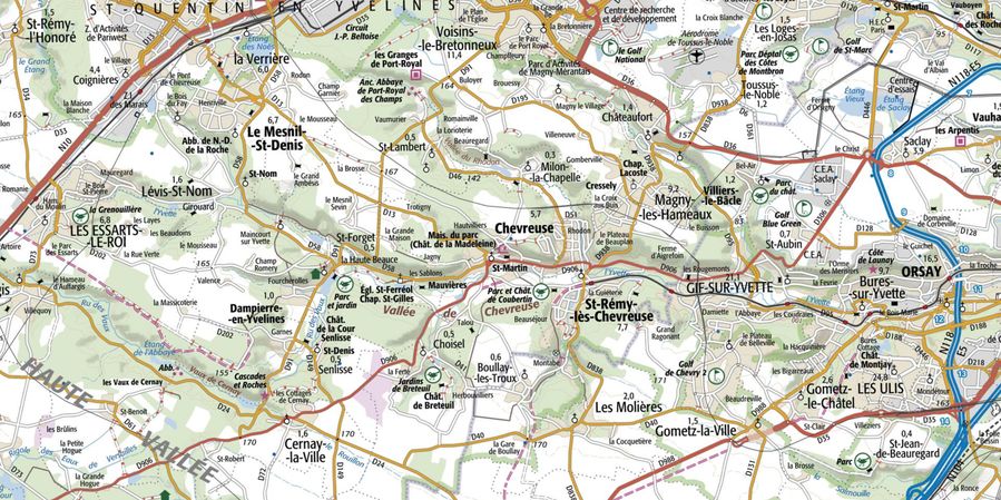 [Carte de la Vallée de Chevreuse (carte IGN)]